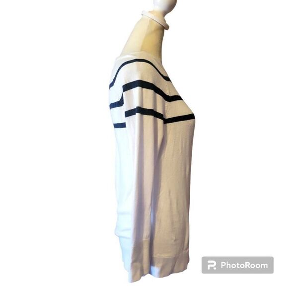 Nautica Women's Size Small Striped Cotton Sweater - Picture 4 of 6